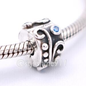 Authentic PANDORA Tendril Blue CZ Clip - 790380CZB